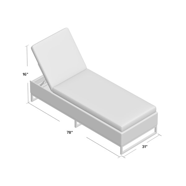 Sol 72 Outdoor™ Menifee 78'' Long Reclining Chaise Lounge Set with